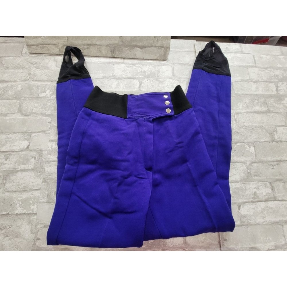 Vintage USA Schoeller Fryolia Stretch Blue Purple Stirrup Women‎ Size 10